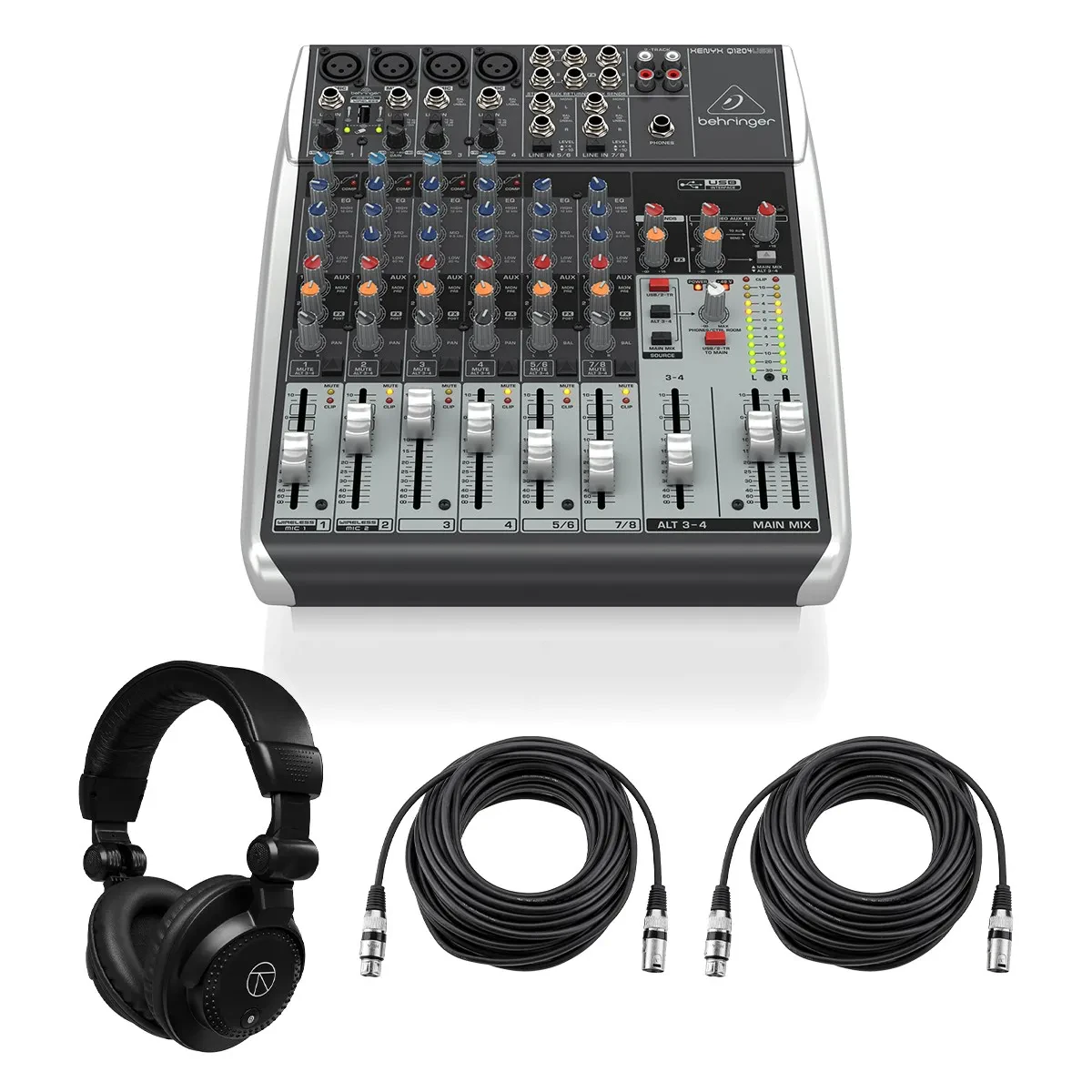 Аналоговый микшер Behringer QX1204USB Xenyx с аксессуарами