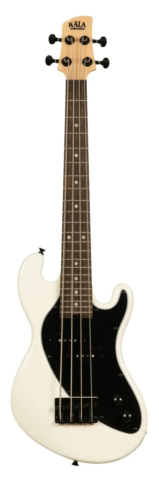 KALA U-Bass Solid Body 4-String, Sweet Cream, Fretted, with Bag