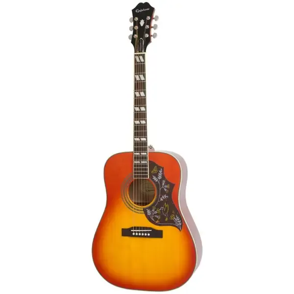 Электроакустическая гитара Epiphone Hummingbird Pro Faded Cherry Sunburst