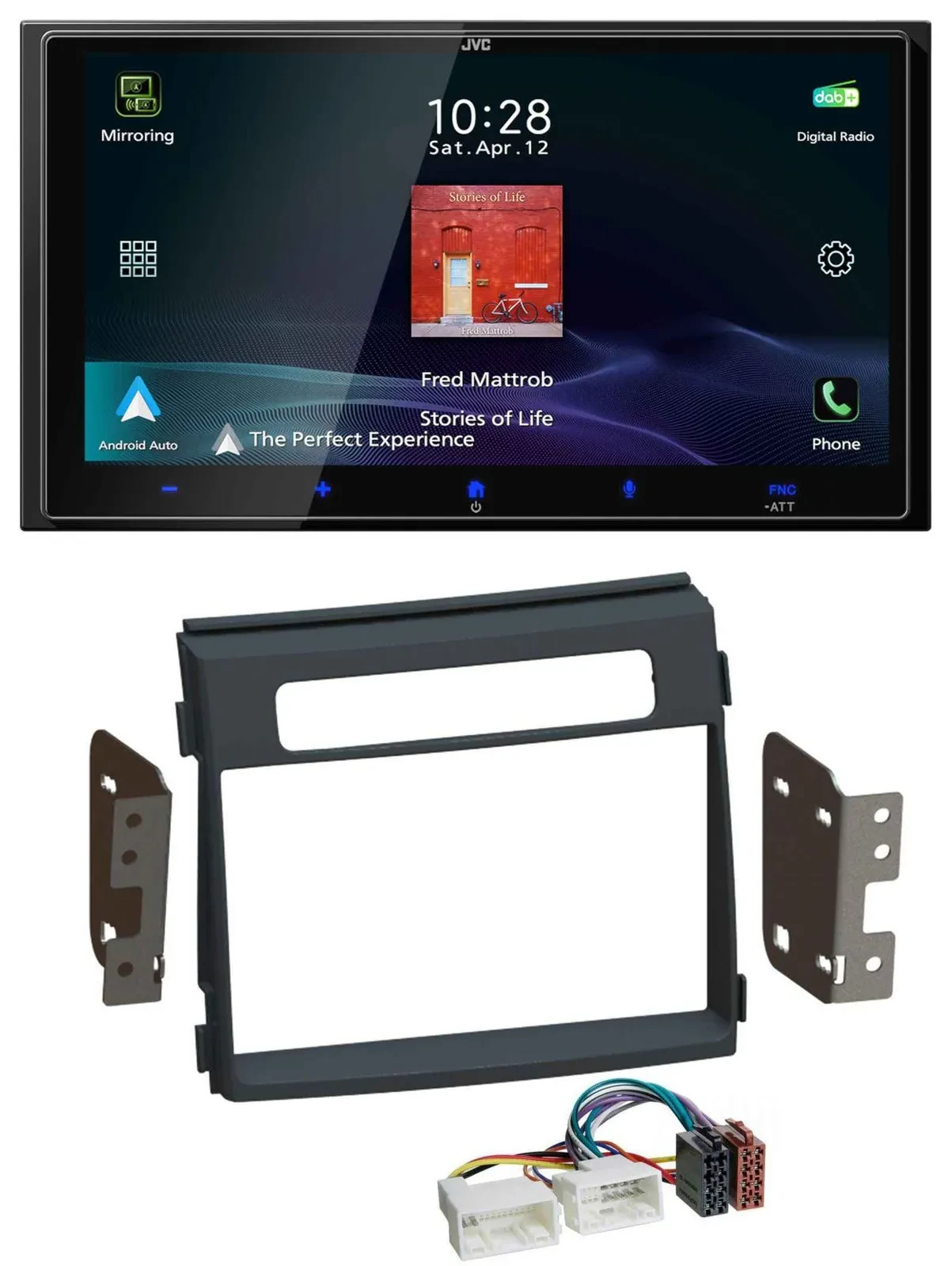 JVC USB Bluetooth 2DIN DAB MP3 Autoradio für Kia Soul AM Facelift 11-14