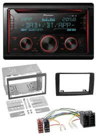 Pioneer 2DIN DAB MP3 Bluetooth USB CD Autoradio für Fiat Idea ab 05 schwarz