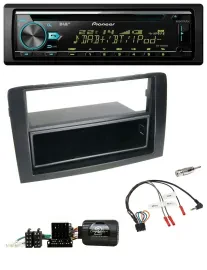 Автомагнитола для Fiat Idea 2006–2012 Pioneer DAB, CD, USB, Bluetooth, черный