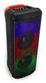 Technical Pro PLIT2X8 Rechargeable Dual 8"' DJ Party Speaker w/ Bluetooth+Mic