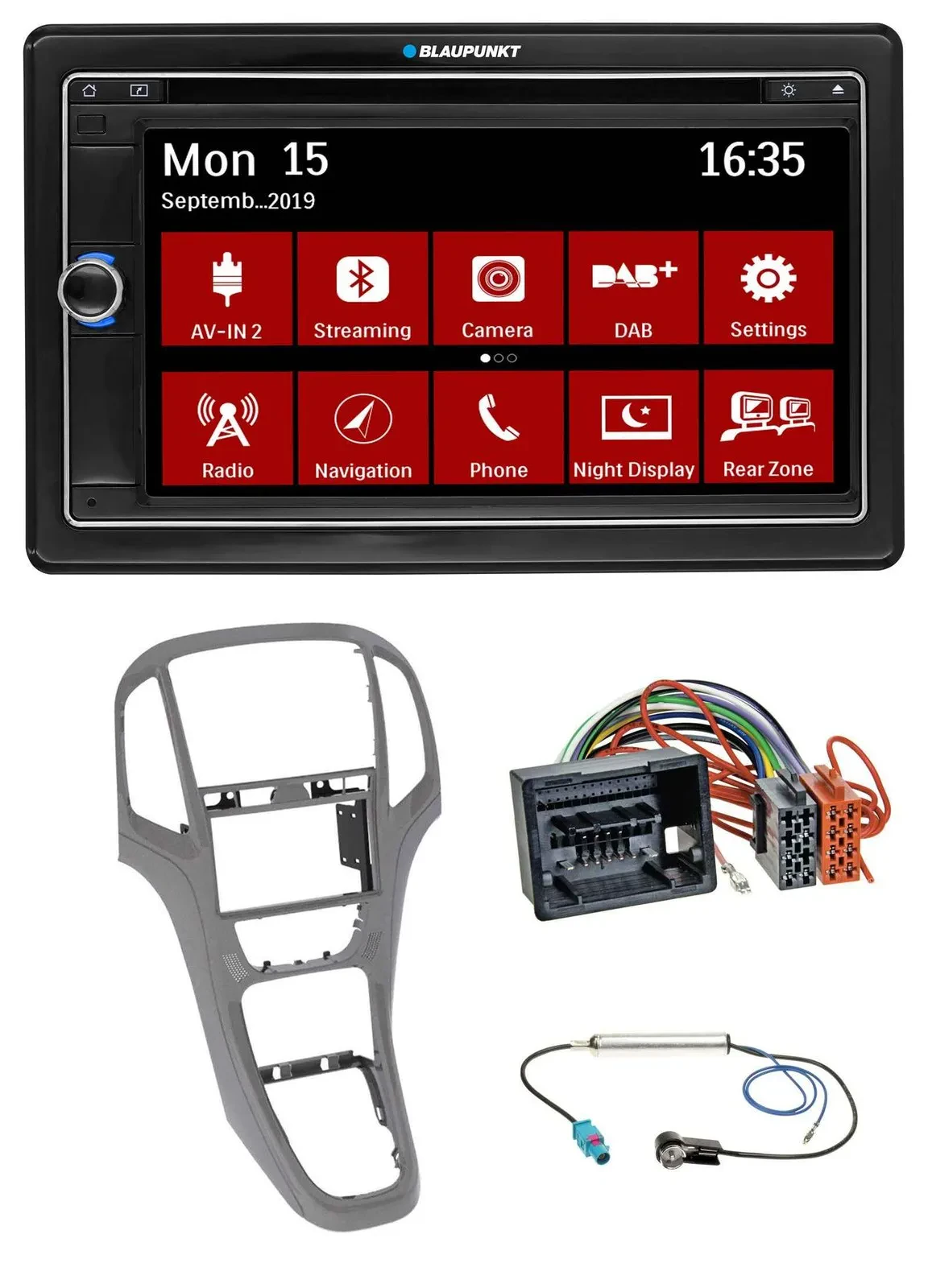 Автомагнитола Blaupunkt 2DIN Bluetooth DAB USB DVD MP3 для Opel Astra J (с 2009)