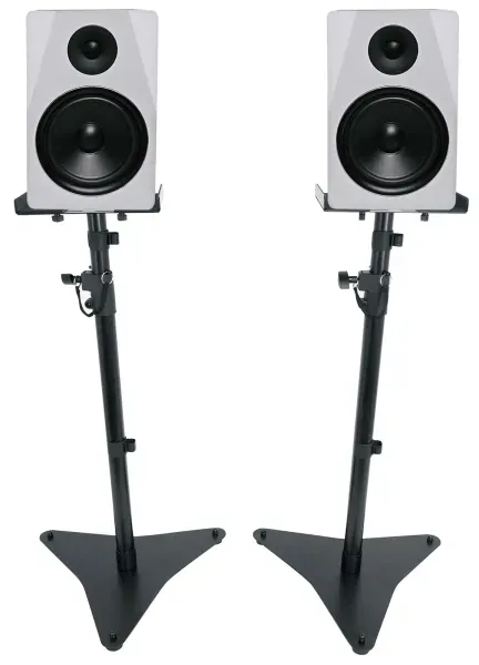 (2) Rockville APM8W 8" 500w Powered Studio Monitors Speakers+Adjustable Stands