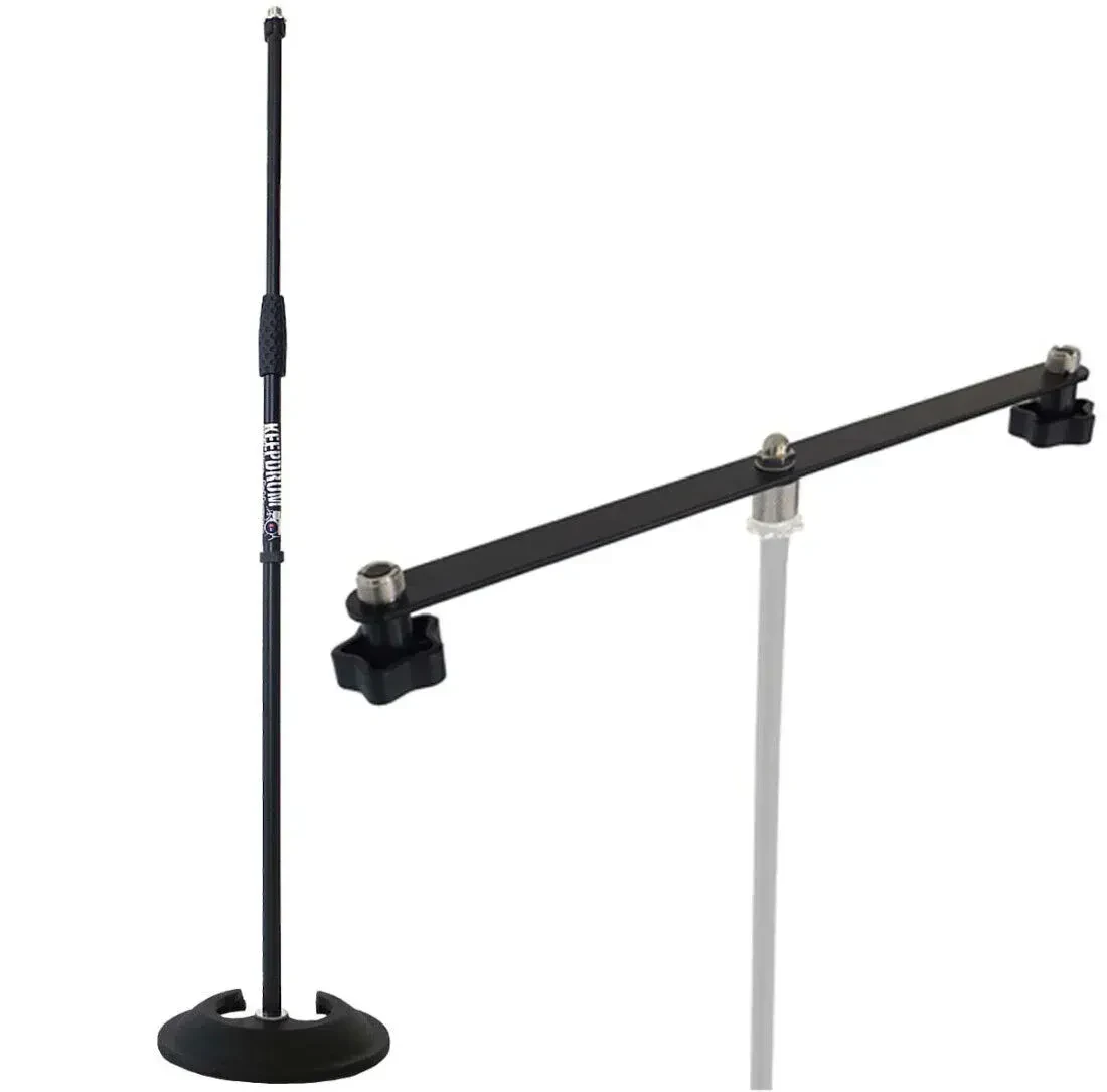 Стойка для микрофона keepdrum MS096 прямая со стереопланкой