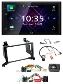 JVC DAB 2DIN Lenkrad Bluetooth USB Autoradio für Hyundai Santa Fe CM 2009-2012