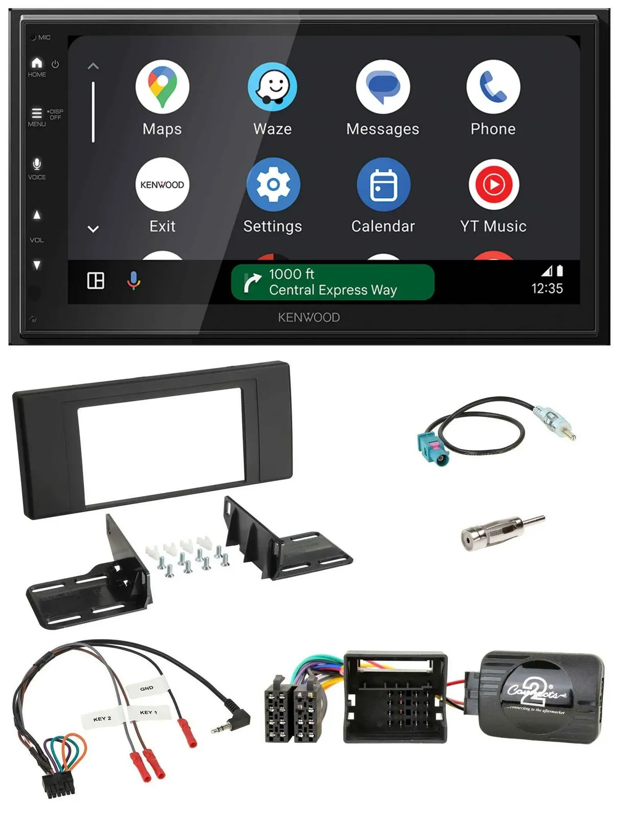 Kenwood DAB Bluetooth USB Lenkrad 2DIN Autoradio für Land Rover Range Rover Vogu