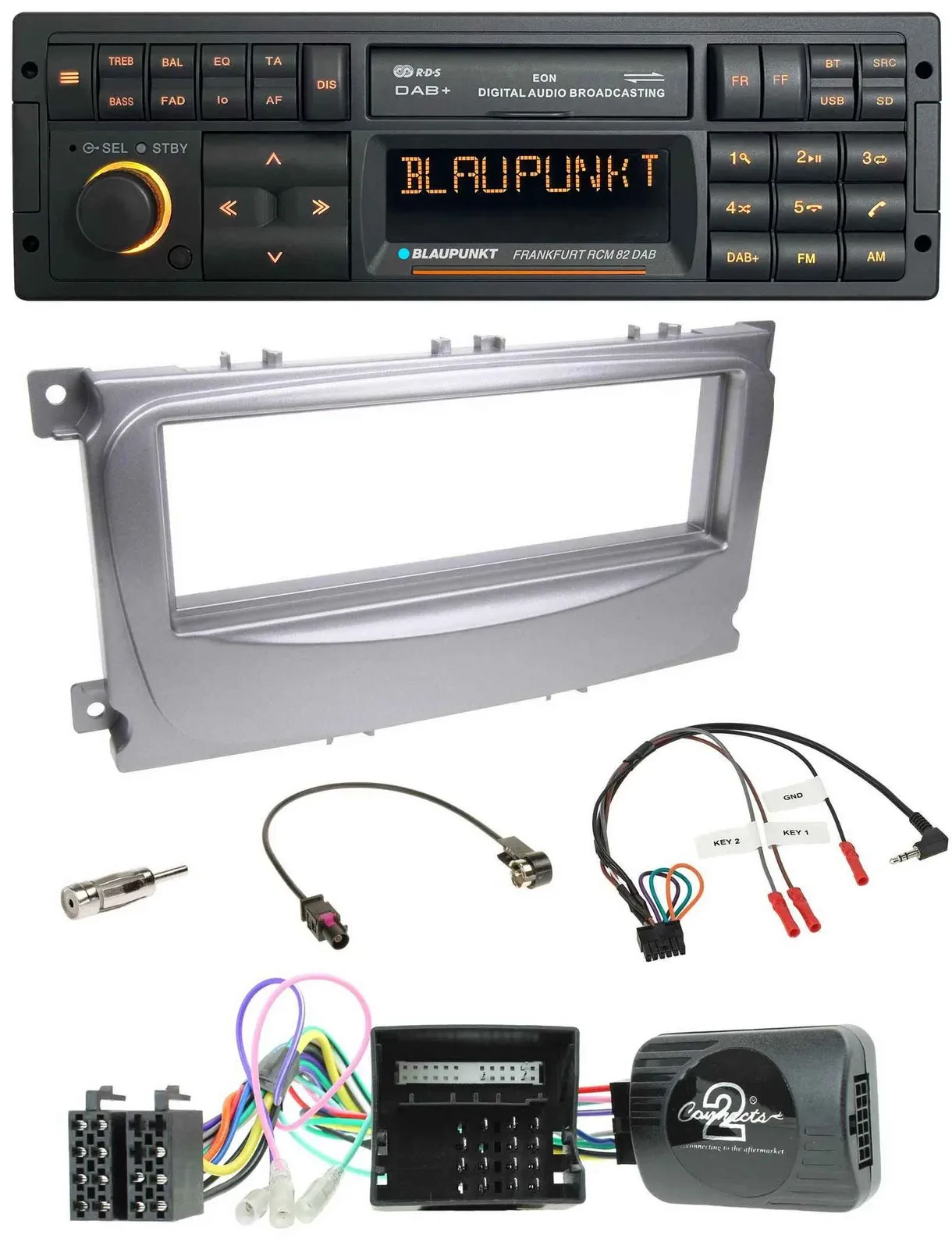 Blaupunkt USB DAB SD Lenkrad Bluetooth Autoradio für Ford S-Max Mondeo Can-Bus 0