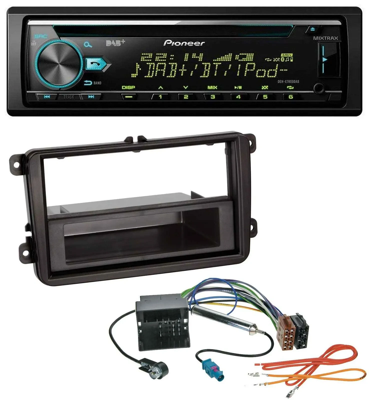 Автомагнитола для VW Passat 05-10, Polo 09-14, Sciroc Pioneer DAB MP3 CD USB Bluetooth