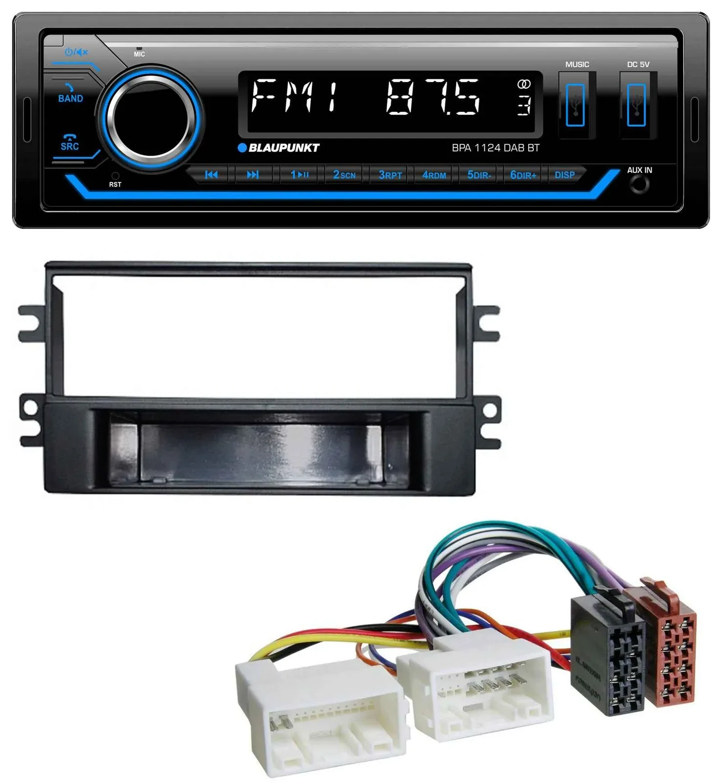Blaupunkt Bluetooth USB DAB MP3 Autoradio für Kia Carens (ab 2007)