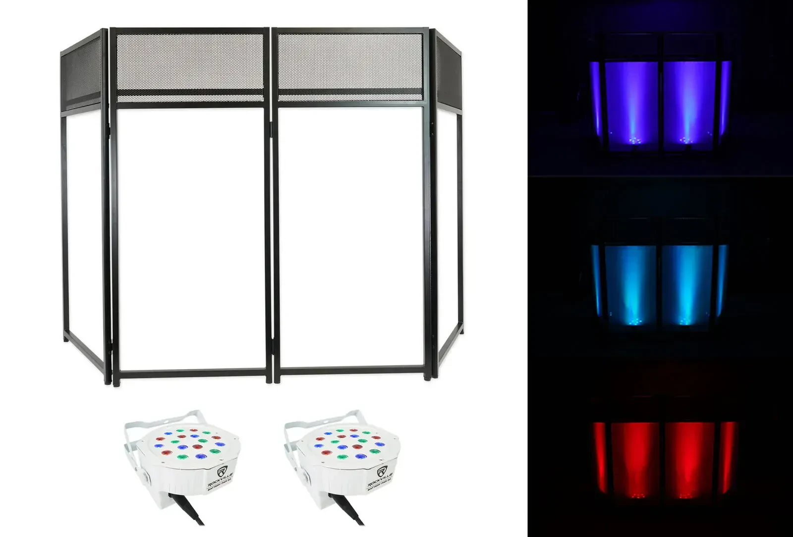 Комплект светового оборудования Rockville ROCKBOOTH+(2) BATTERY PAR 50