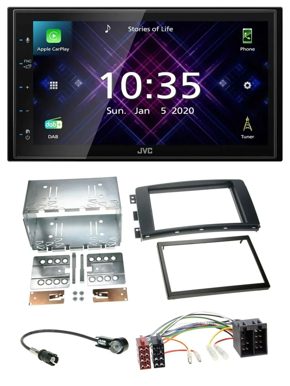 JVC DAB 2DIN MP3 Bluetooth USB Autoradio für Smart ForFour 04-06 ForTwo 07-10 IS