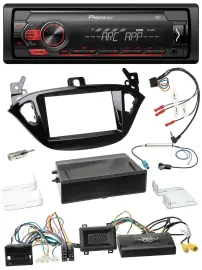 Автомагнитола для Opel Adam/Corsa E Pioneer DAB, 1 DIN, MP3, USB, поддержка управления с руля и PDC