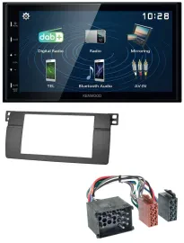 Kenwood 2DIN Bluetooth MP3 USB DAB Autoradio für BMW 3er E46 mit großem Navi Run