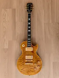 Электрогитара Gibson Les Paul Standard AAA Flame HH Trans Amber w/case USA 1992