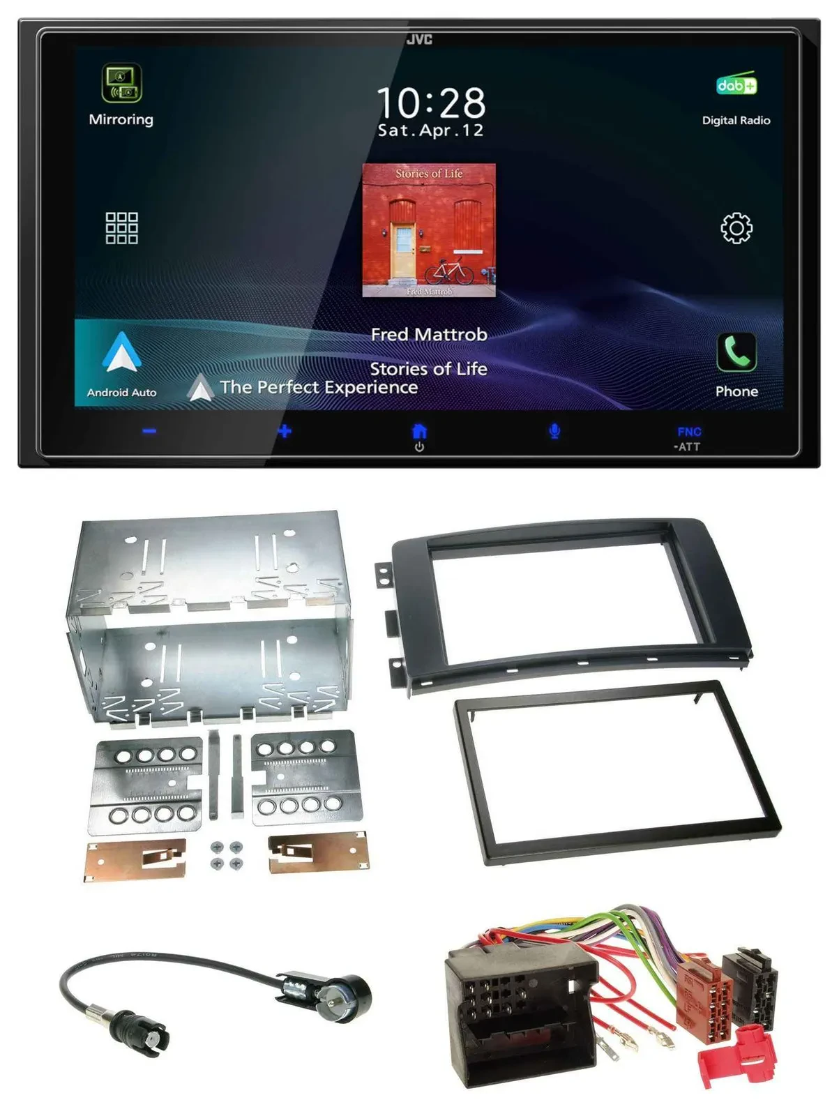 JVC USB Bluetooth 2DIN DAB MP3 Autoradio für Smart ForTwo 07-10 ForFour 04-06 Qu