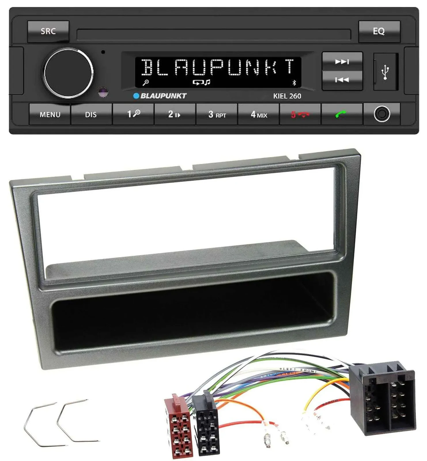 Автомагнитола Blaupunkt USB DAB Bluetooth MP3 для Opel Corsa C (ISO, 2000–2004)