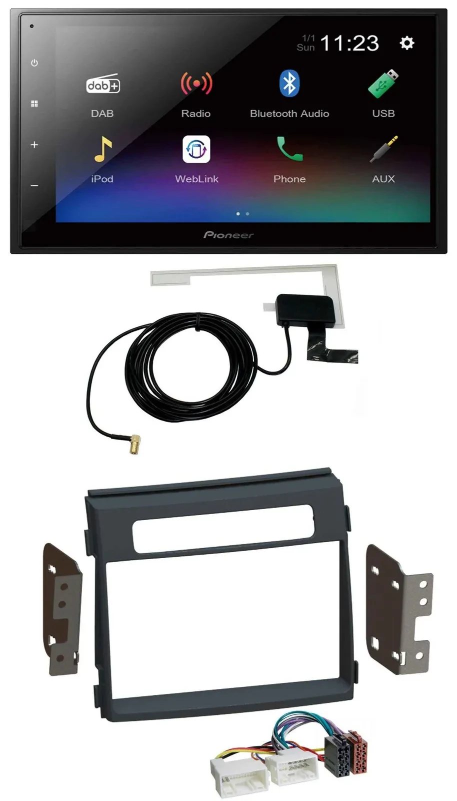 Pioneer DAB MP3 Bluetooth 2DIN USB Autoradio für Kia Soul AM Facelift 11-14