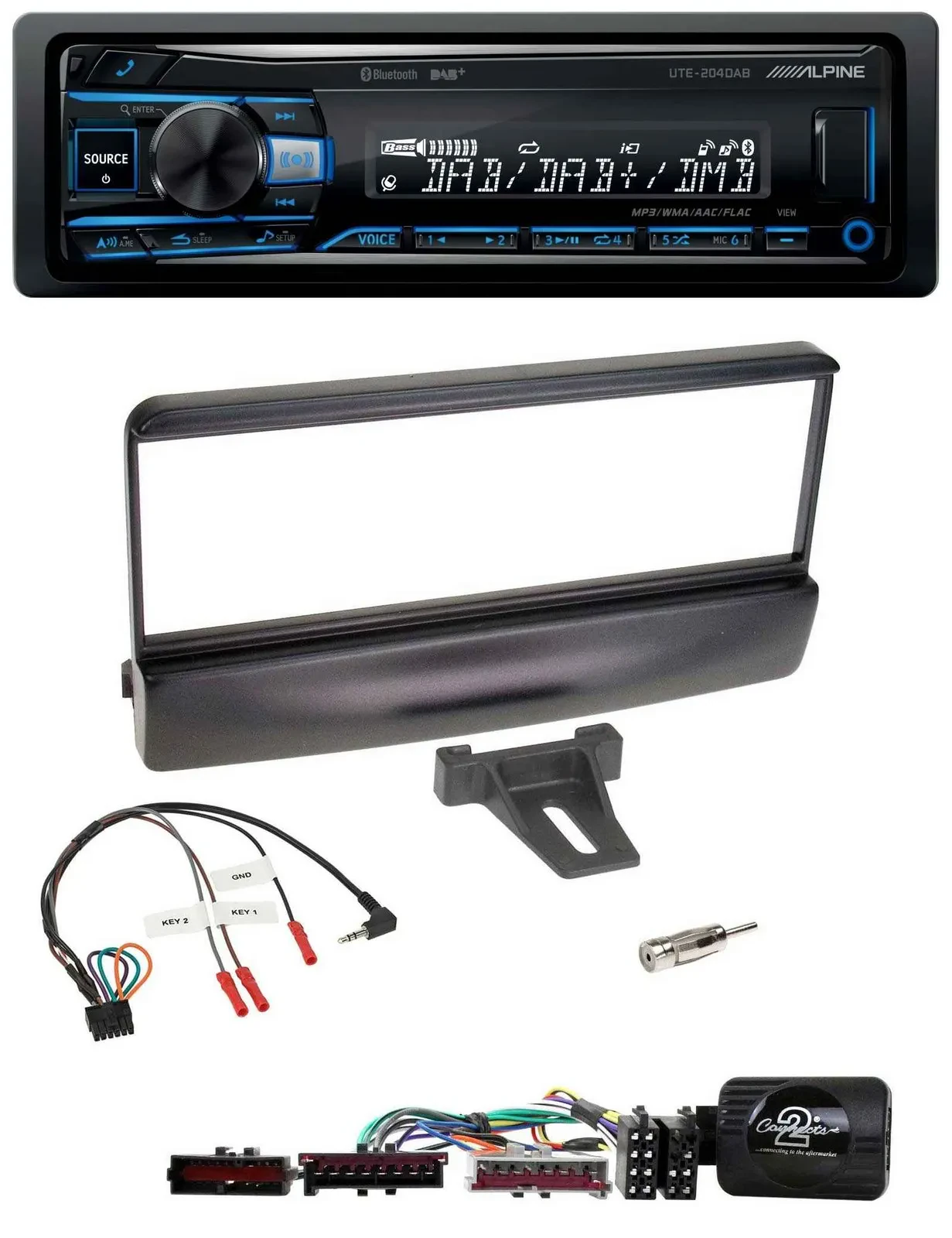 Alpine USB Bluetooth DAB Lenkrad Autoradio für Ford Escort Focus schwarz