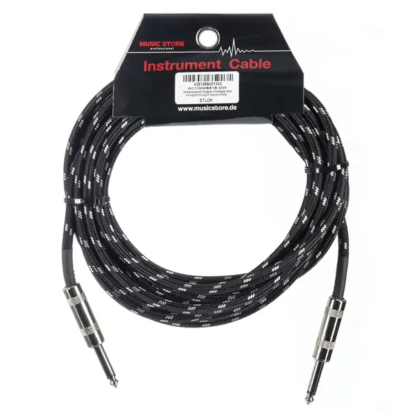 Инструментальный кабель Music Store Tweed Instrument Cable 6 м