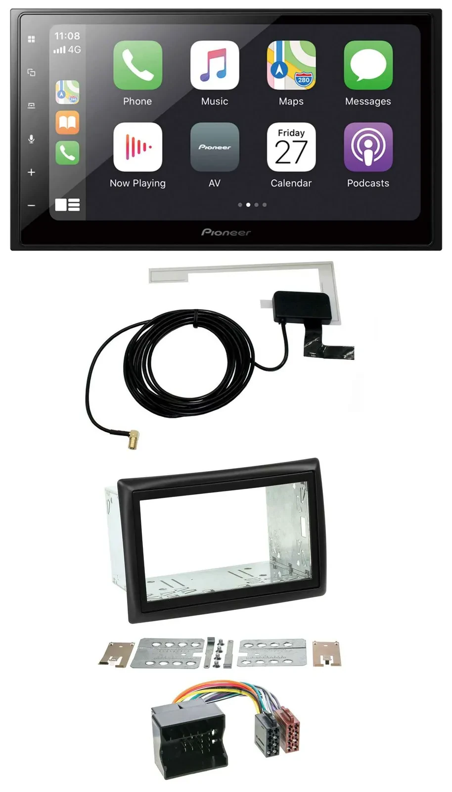 Pioneer USB MP3 2DIN Bluetooth DAB Autoradio für Renault Megane 2009-2010