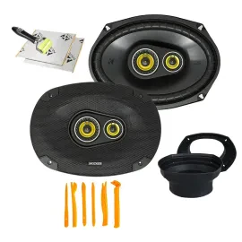 Kicker CSC6934 150W RMS 6”x9” Coaxial Speakers w/ Accessories