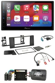 Автомагнитола Pioneer 2DIN, DAB, USB, Bluetooth для BMW 5 Series E39 (2001–2004), активная система
