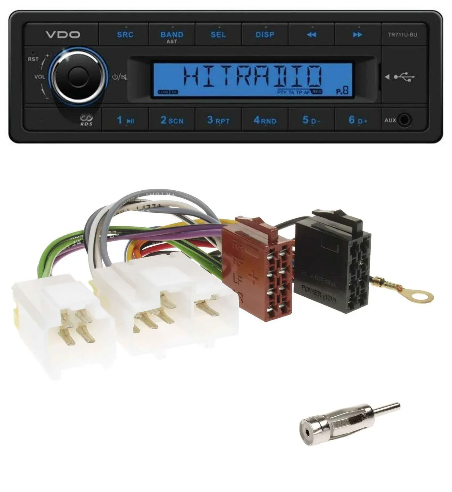 VDO AUX 1DIN MP3 USB Autoradio für Nissan Almera N15 (1995-2000)