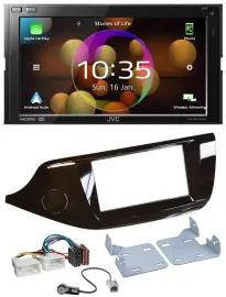 JVC DAB MP3 2DIN Bluetooth USB Autoradio für Kia Ceed ab 12 glänzend