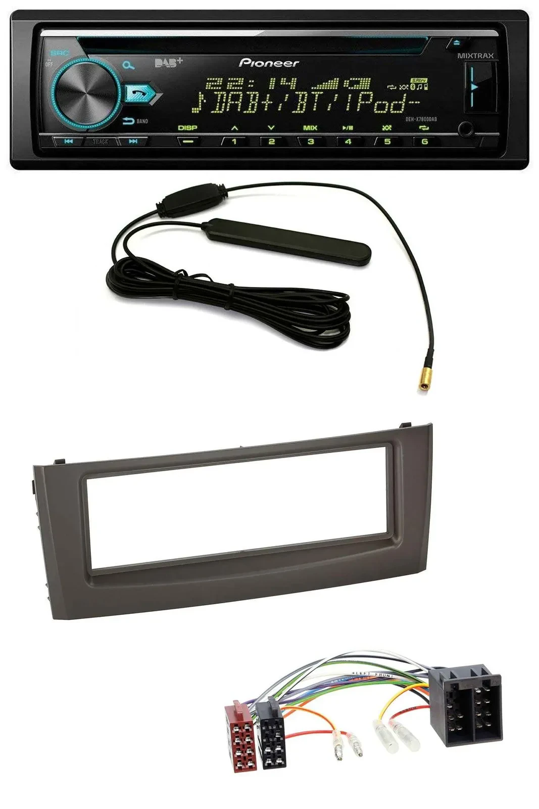 Автомагнитола для Fiat Grande Punto/Punto (с 2005) Pioneer CD MP3 AUX DAB USB черная