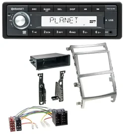 Continental USB MP3 AUX 1DIN Autoradio für Hyundai ix55 (2009-2012) silber