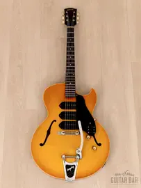 Полуакустическая гитара Gibson ES-125 TC Vintage Hollowbody Guitar 3 Pickup P-90 Mod USA 1966 w/Bigsby