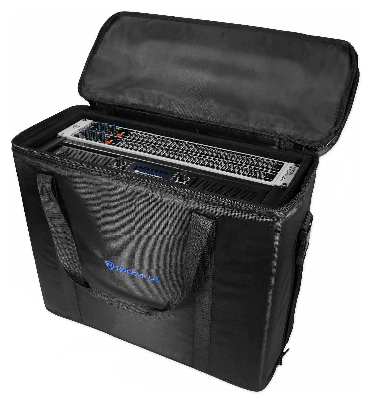 Рэковый кейс Rockville RRB45 V2 4U, глубина 16", двусторонний, плечевой ремень