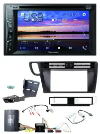 Автомагнитола Pioneer 2DIN Bluetooth USB DVD DAB для Audi Q5 8R (2008–2017) с управлением на руле