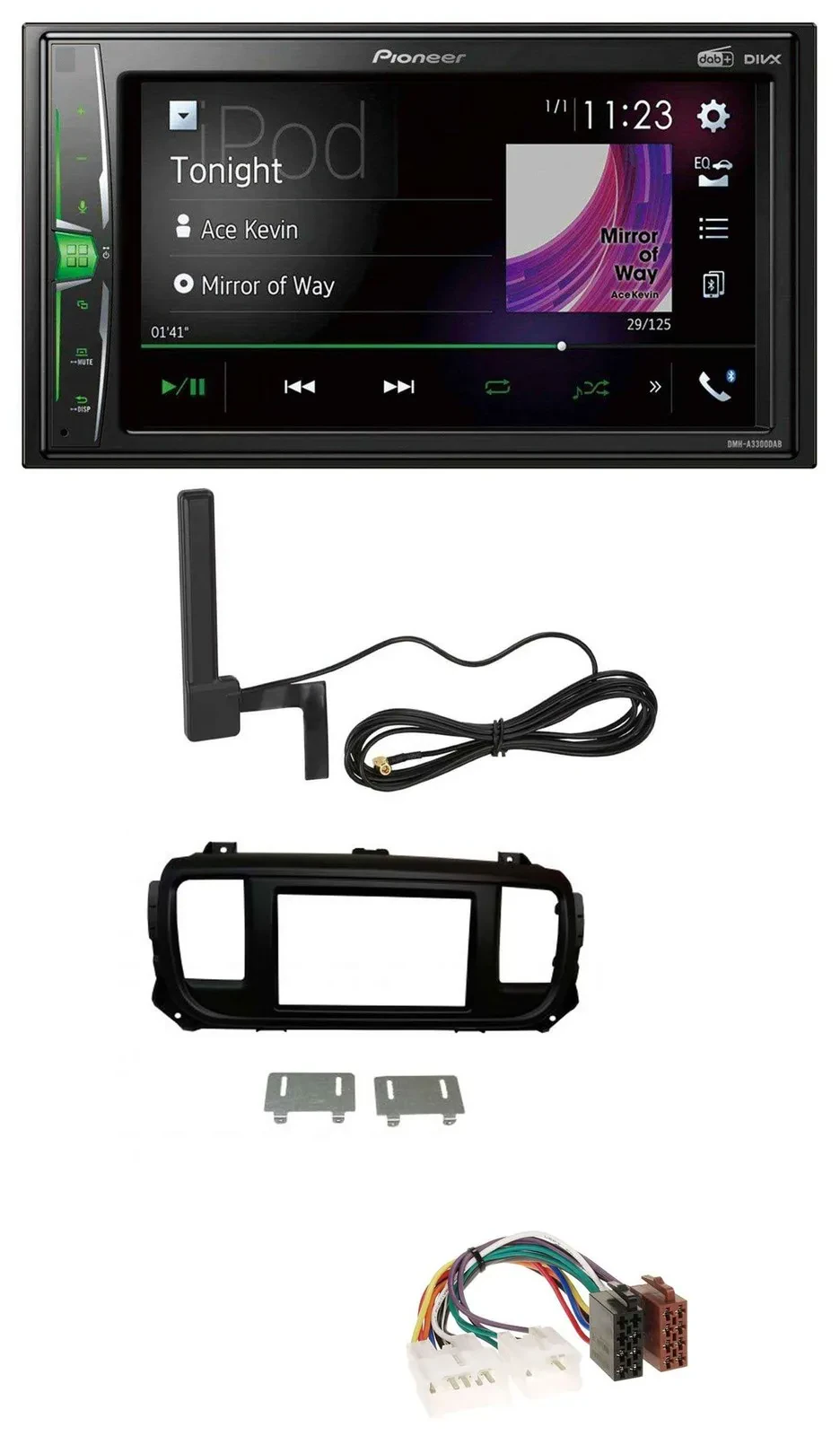 Pioneer MP3 DAB AUX 2DIN Bluetooth Autoradio für Toyota Proace Verso ab 2016