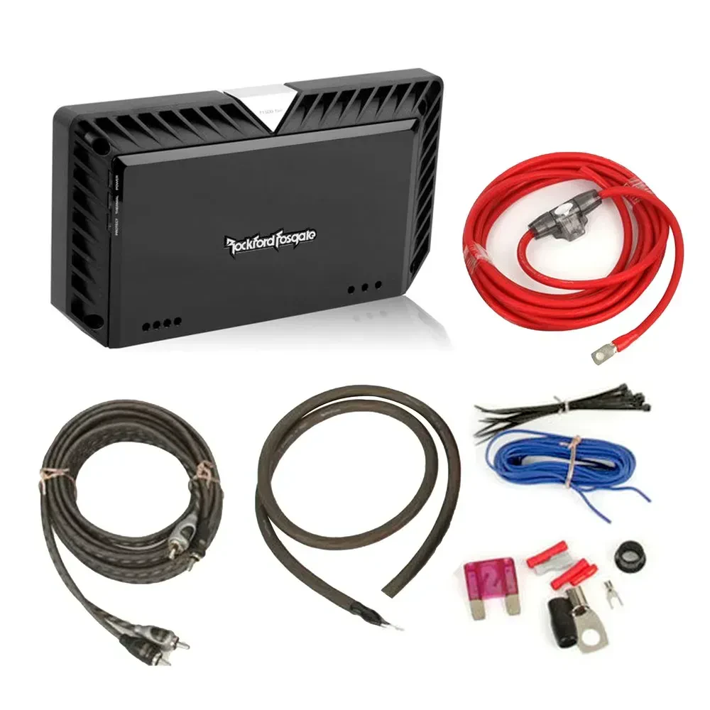 Усилитель мощности Rockford Fosgate T1500-1bdCP 1-канальный 1500W с установочным комплектом 4 AWG (набор)