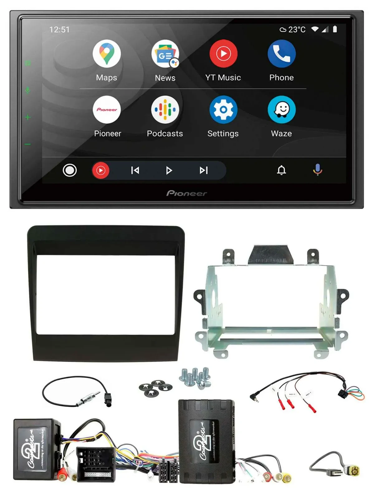 Автомагнитола для Porsche 911 (2011–2017) Pioneer 2DIN, DAB, Bluetooth, USB, поддержка управления на руле