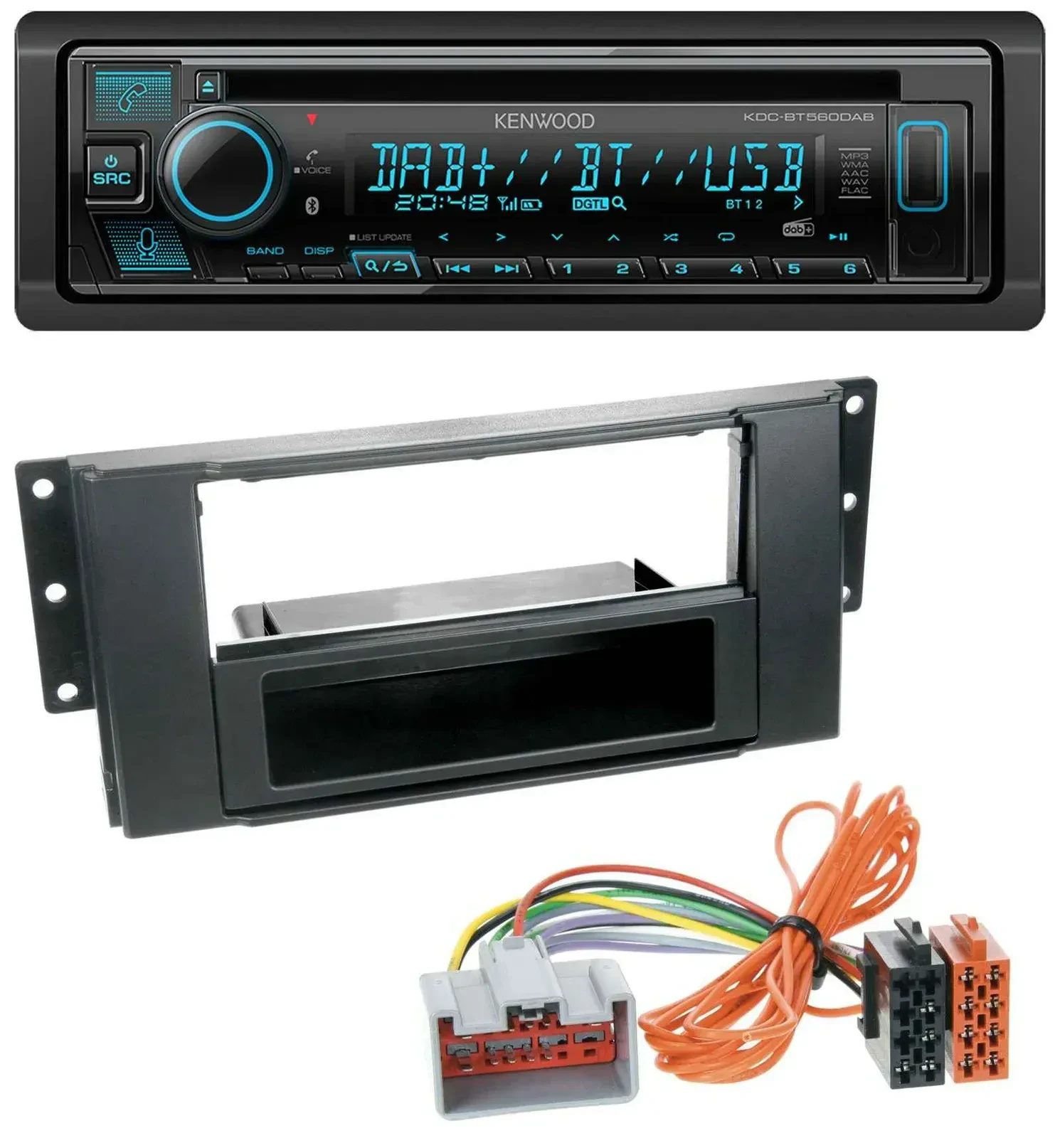 Автомагнитола Kenwood Bluetooth DAB CD MP3 USB для Land Rover Freelander (2011–2012)
