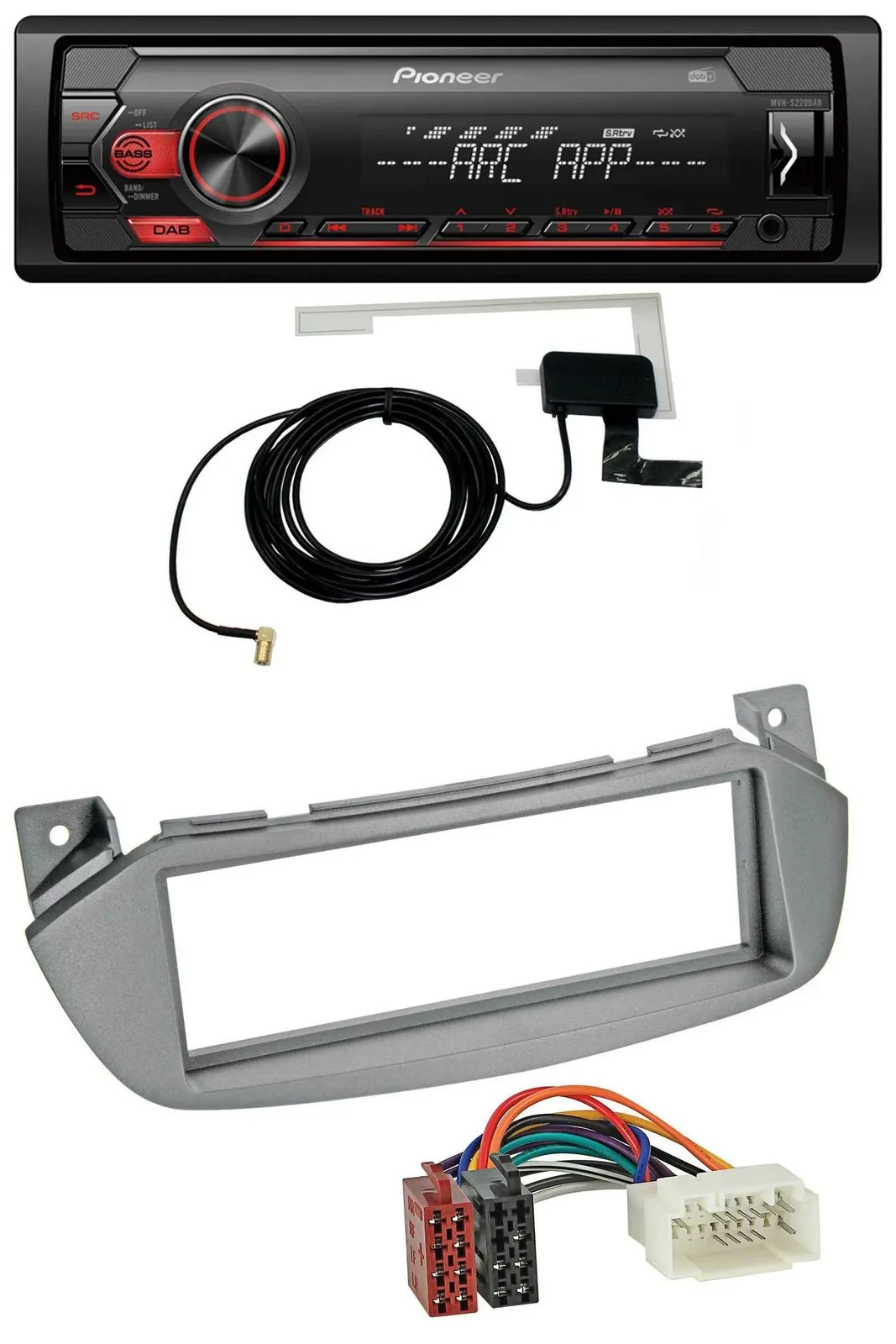 Pioneer 1DIN USB DAB MP3 AUX Autoradio für Nissan Pixo UA0 09-13 Suzuki Alto GF