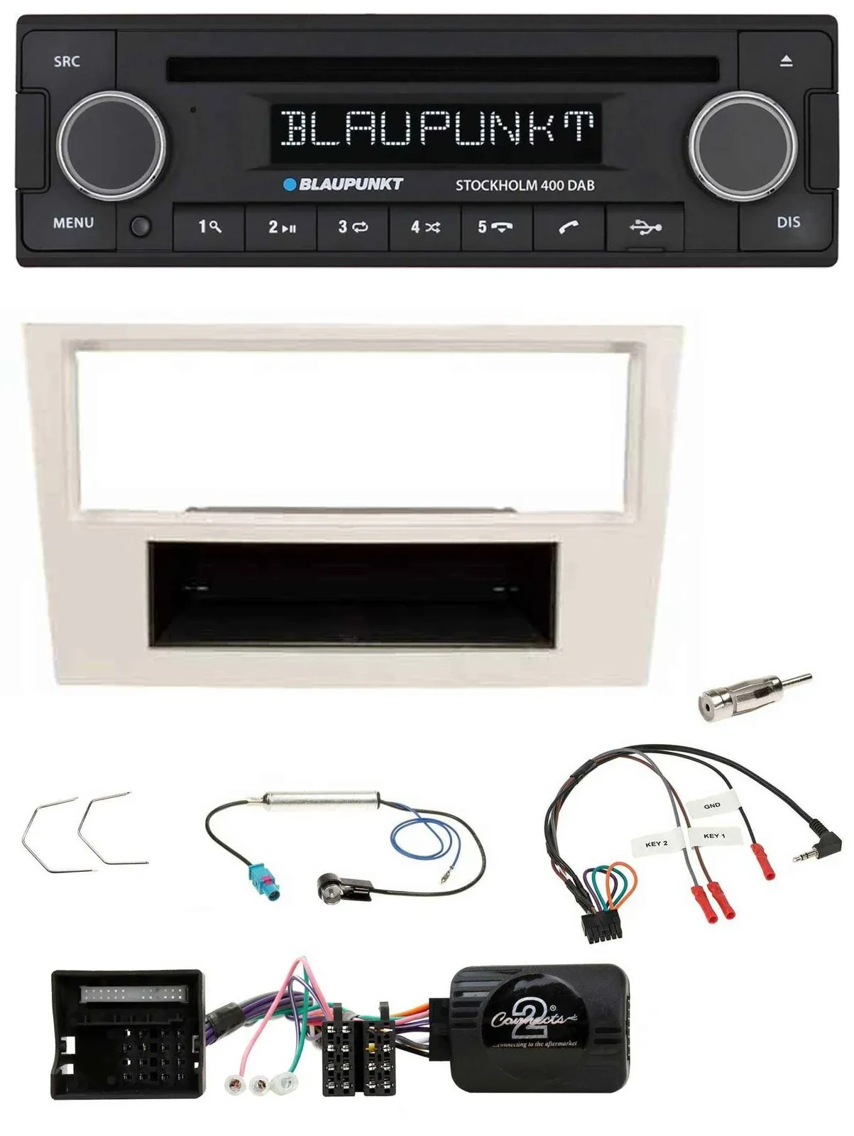 Blaupunkt Lenkrad Bluetooth DAB CD USB Autoradio für Opel Corsa D 2006-2008 perl