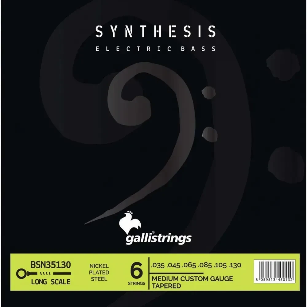 Струны для 6-струнной бас-гитары Galli Strings BSN35130 Synthesis Medium Custom 35-130