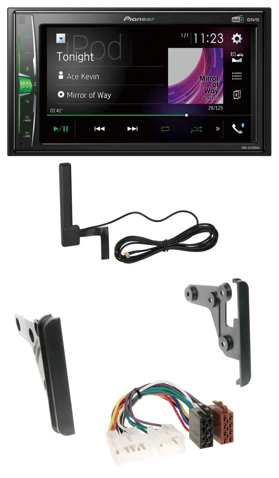 Автомагнитола для Toyota 4Runner (2003–2009) и Echo (2000–2005) Pioneer 2-DIN, MP3, DAB, Bluetooth, AUX