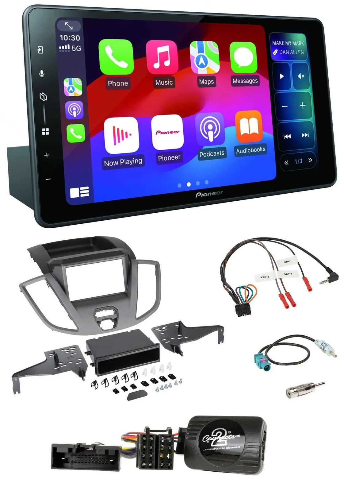 Pioneer Bluetooth DAB Lenkrad USB Autoradio für Ford Transit V363 15-18 ohne Dis