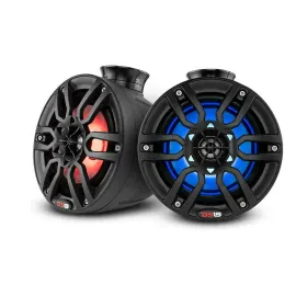 DS18 NXL-PS6BK Hydro Series 100W 6.5" Marine Coaxial Tower Speaker w/ LED RGB