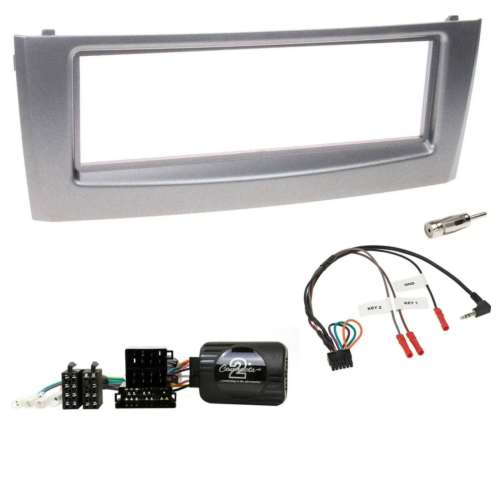 Автомагнитола Caraudio24 1 DIN для Fiat Grande Punto (2006–2010), серый