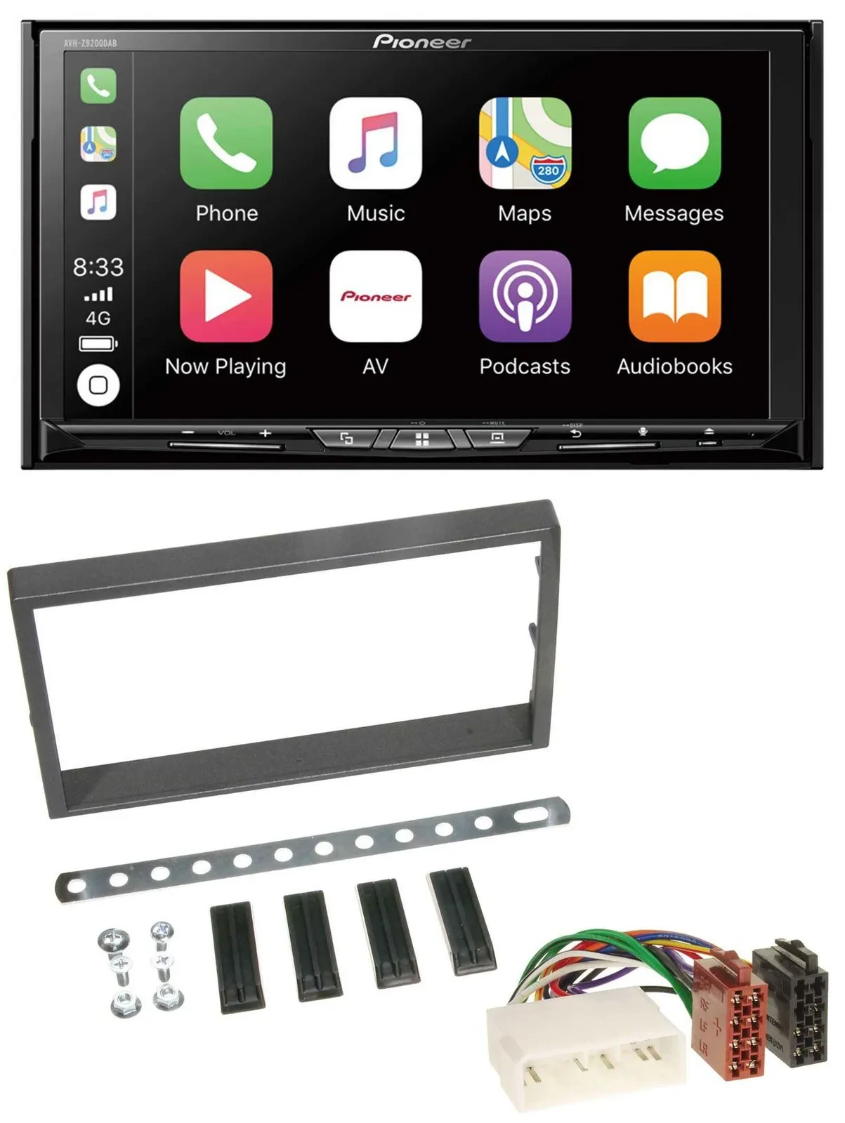 Pioneer 2DIN MP3 USB DAB DVD Bluetooth Autoradio für SSangYong Kyron ab 2005