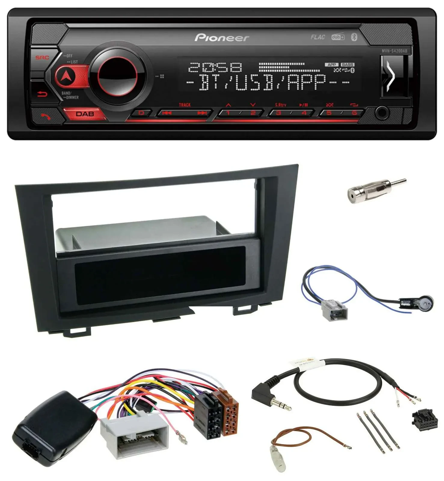 Автомагнитола Pioneer USB DAB Bluetooth для Honda CR‑V (2006–2012) с поддержкой управления на руле