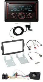 Автомагнитола для Dacia Pioneer 2DIN DAB USB CD Bluetooth черная (с 2012)