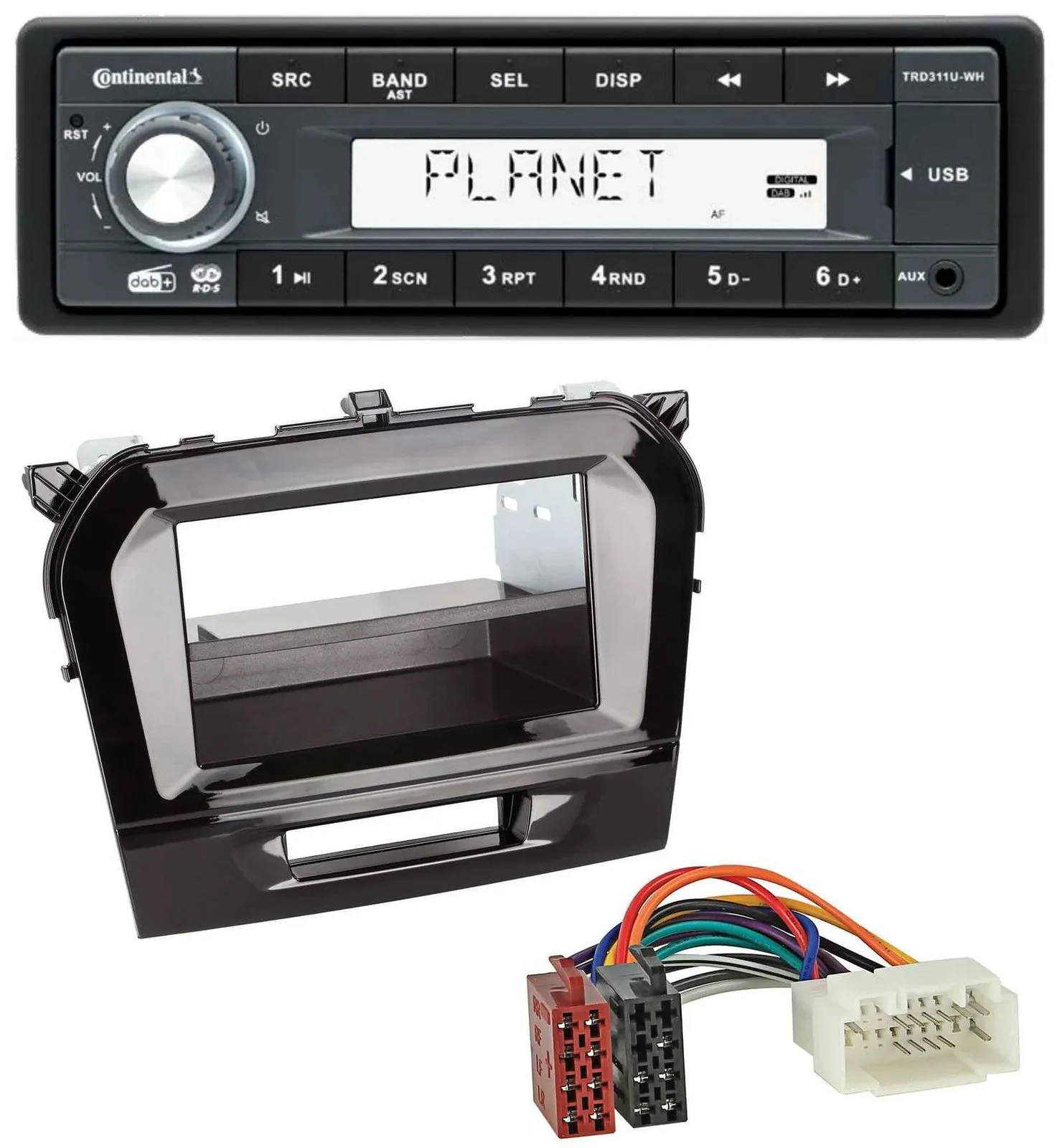 Continental MP3 AUX USB DAB 1DIN Autoradio für Suzuki Vitara (ab 2015)